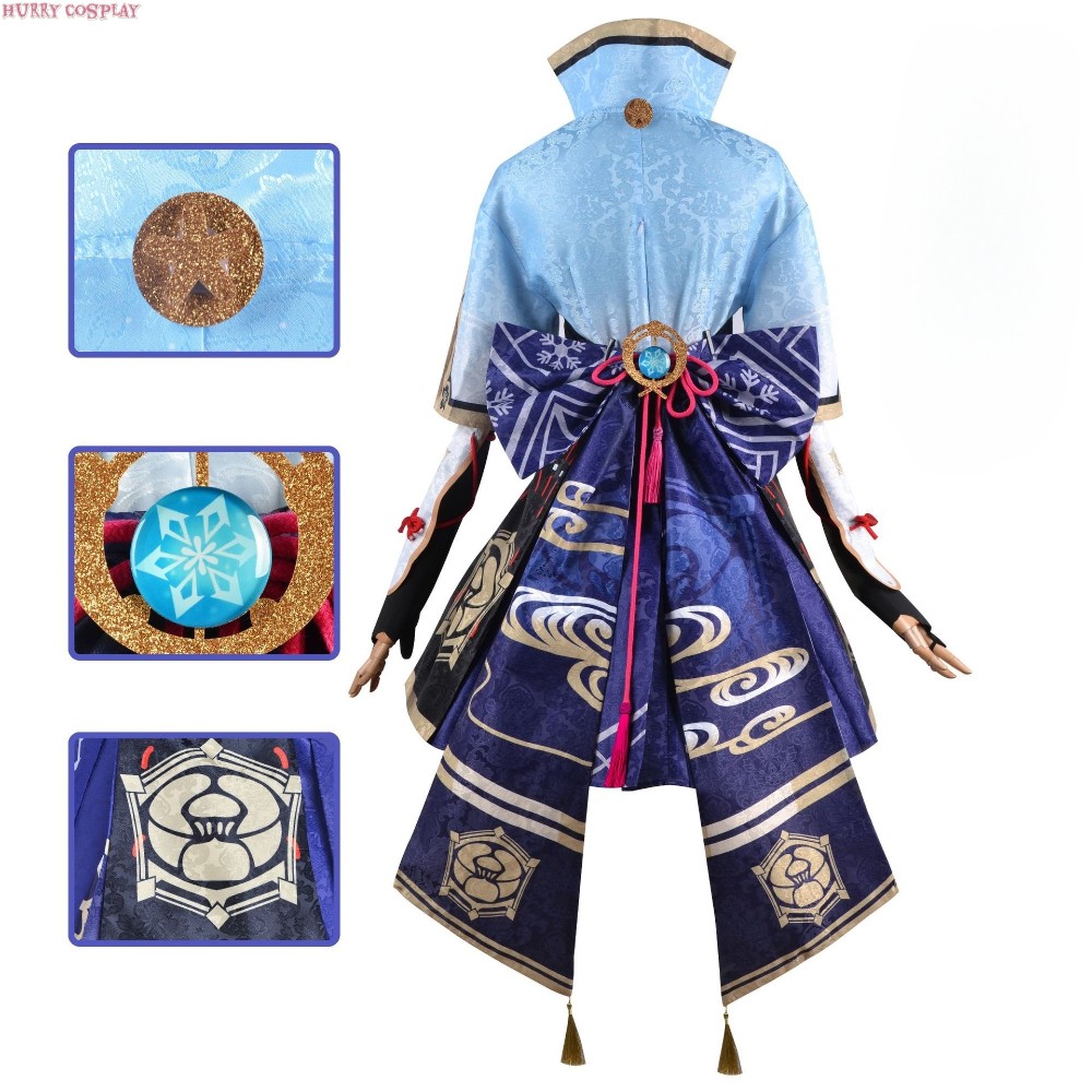 Game Cosplay,Genshin Impact,Genshin Impact Miss Inazuma Ayaka Kamisato Cosplay Costumes